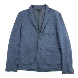 Magaschoni Man Unstructured Knit 2 Button Blazer Jacket Cotton Blend